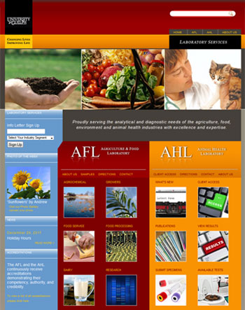 AHL and AFL website - Lab Services University of Guelph